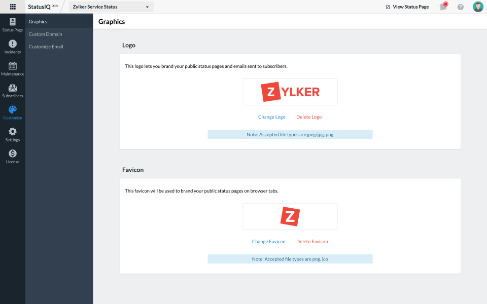 screenshot of Site24x7 StatusIQ